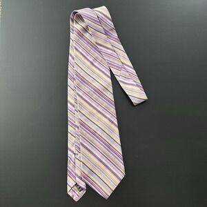 Ike Behar New York Pastel Bar Code Striped Neck Tie 60" Length USA Vintage
